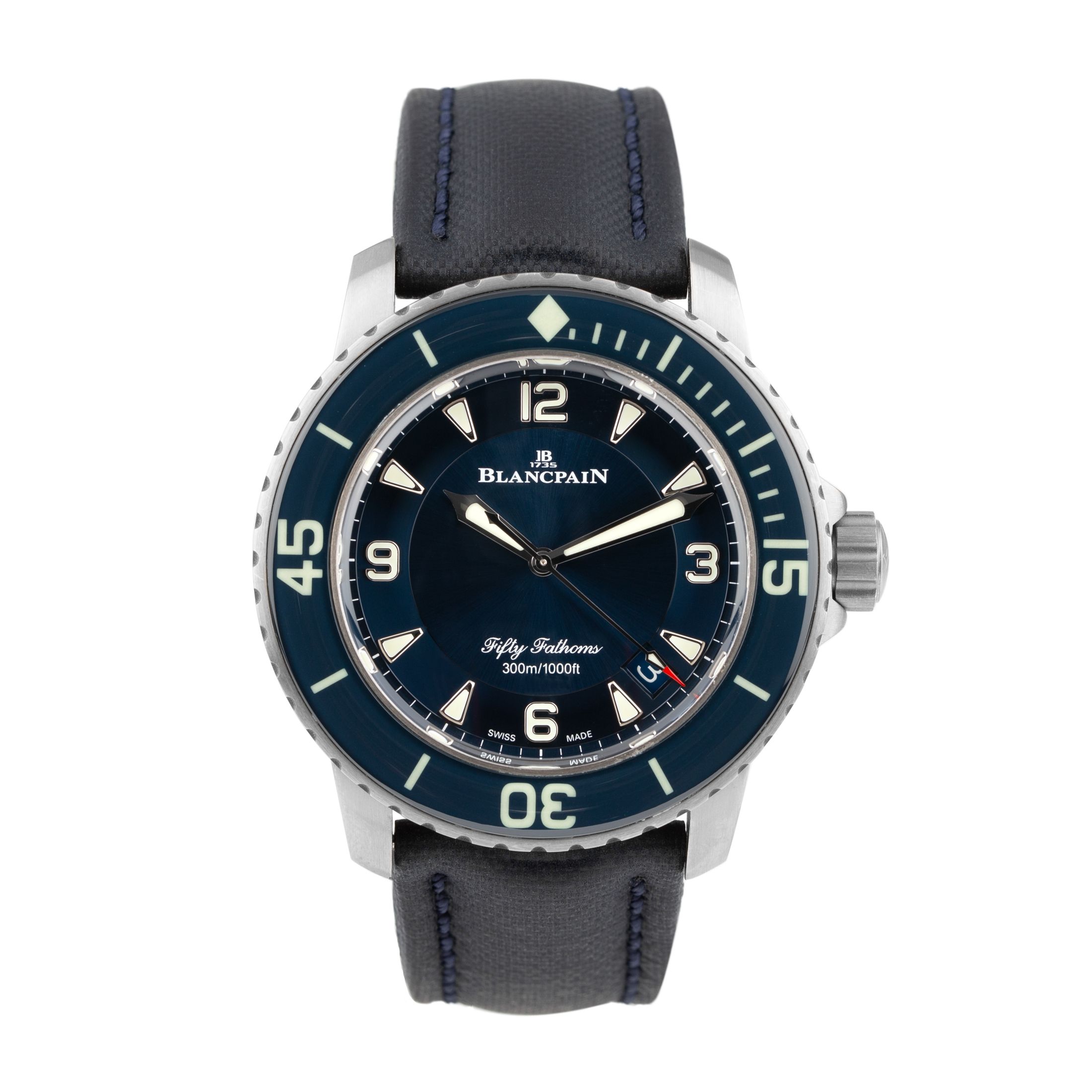 Pre Owned Blancpain Fifty Fathoms Automatic Titanium 5015 12B40