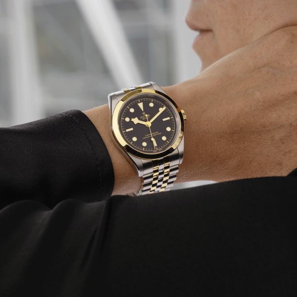 Tudor black bay gold and outlet steel