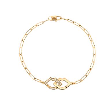 Bracelet cordon So Shocking Origine en or jaune et diamants - Lepage