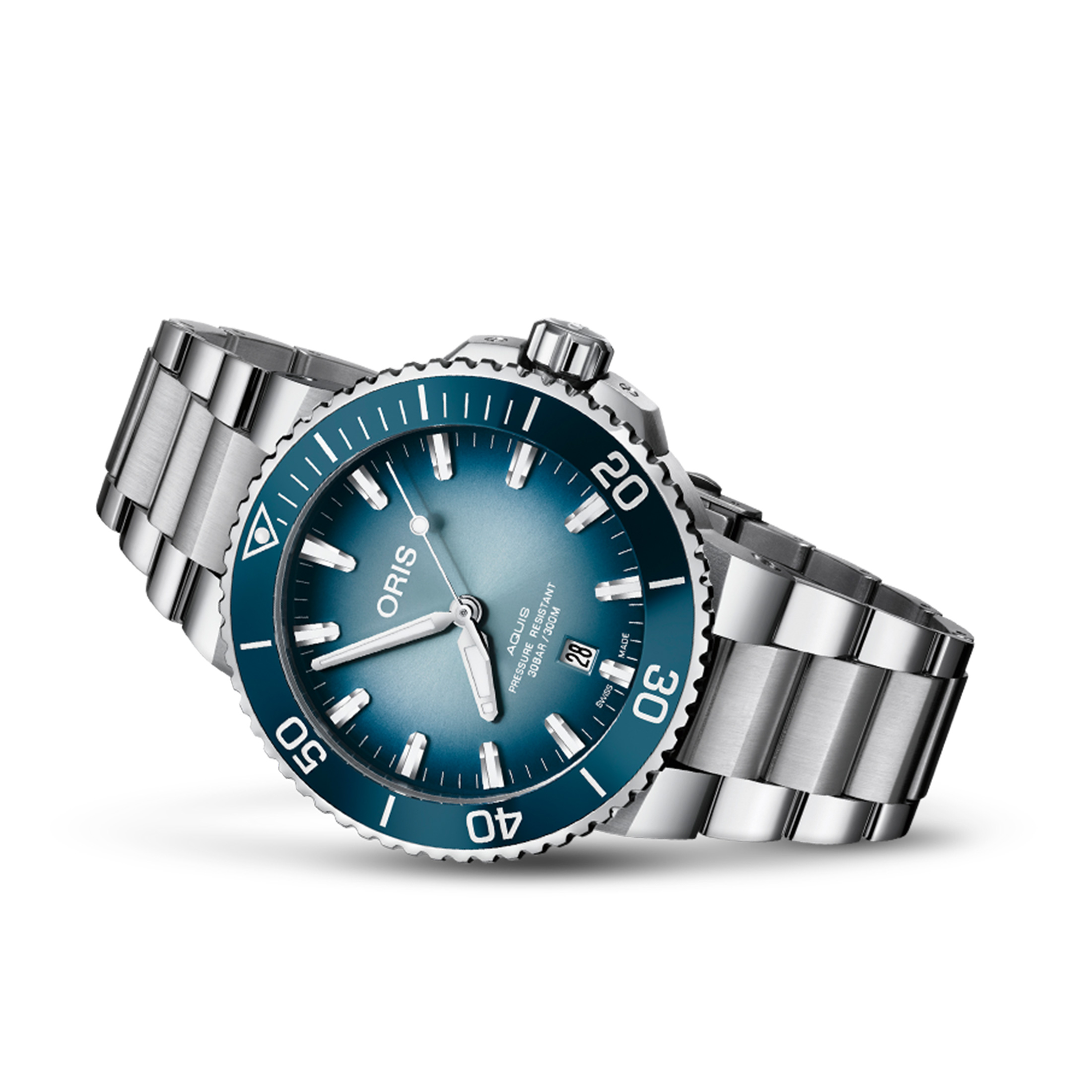 Montre Oris Aquis Date Lake Baikal 01 733 7730 4175-Set - Lepage