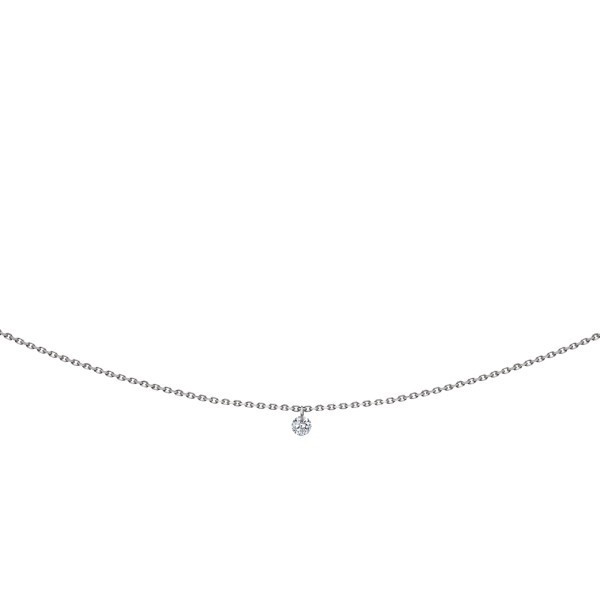 Yellow gold diamond necklace 0,10 ct - fineness 375 - Ref No 109.640 / Apart