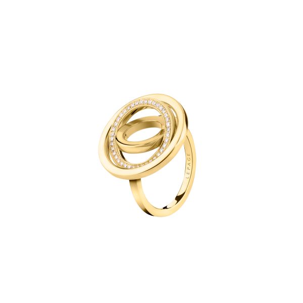 Lepage Alba ring in yellow gold and diamonds