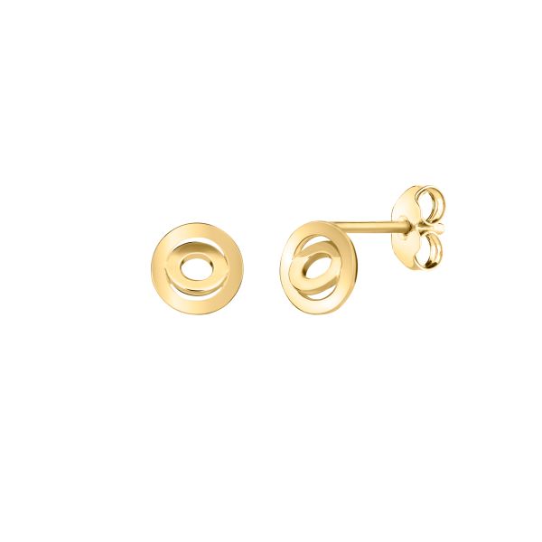 Lepage Alba ear studs in yellow gold