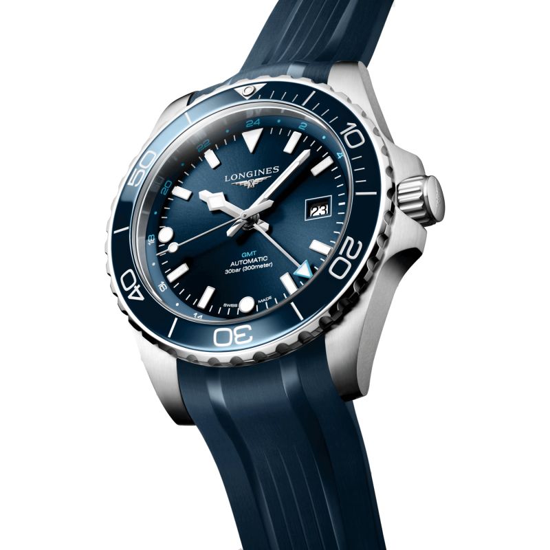 Longines Hydroconquest GMT Auto 43 mm Watch L3.890.4.96.9 - Lepage