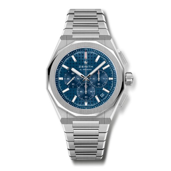 Zenith Defy Skyline Chronographe El-Primero automatic blue dial steel bracelet 41 mm