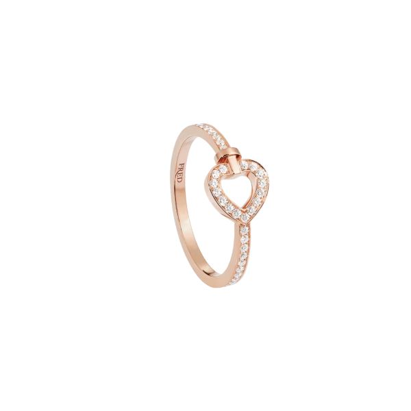 Bague Fred Pretty Woman mini modèle en or rose et diamants