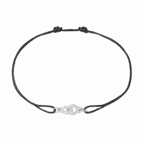 Menottes dinh van R6,5 bracelet in white gold and diamonds on cord