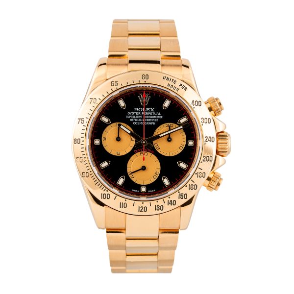 Montre Rolex Daytona Ref 116528 "Newman Dial" or jaune automatique 40 mm 2013