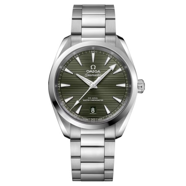 Montre Omega Seamaster Aqua Terra 150m Co-Axial Master Chronometer cadran vert bracelet acier 38 mm
