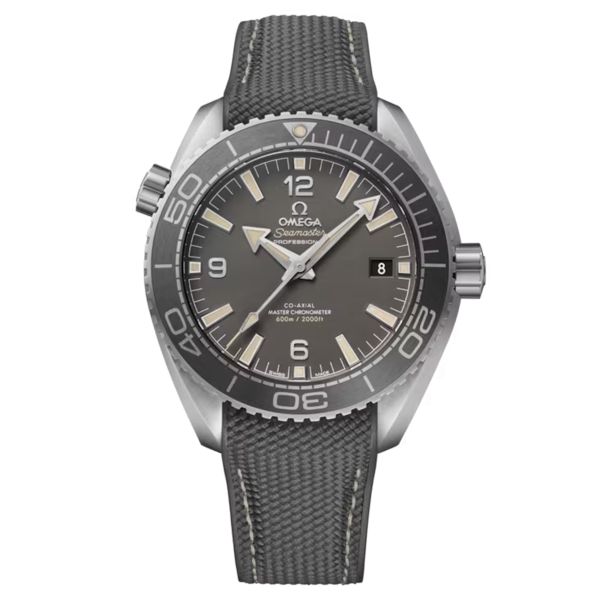Montre Omega Seamaster Planet Ocean 600m Co-Axial Master Chronometer cadran gris bracelet caoutchouc 43,5 mm