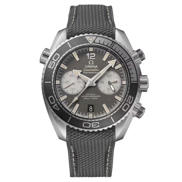 Montre Omega Seamaster Planet Ocean 600m Chronographe Co-Axial Master Chronometer cadran gris bracelet caoutchouc 45,5 mm