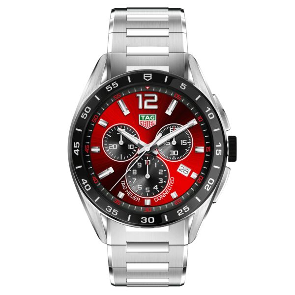 TAG Heuer Connected Caliber E4 ceramic bezel steel bracelet 45 mm