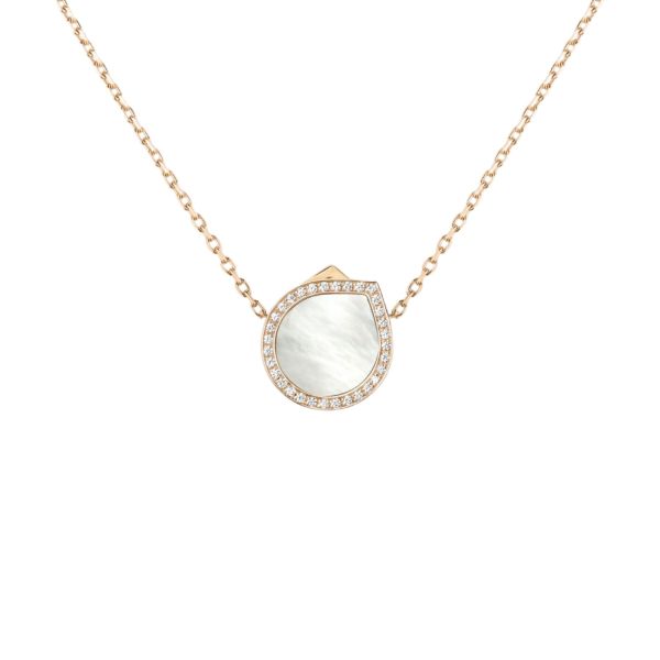 Reposi Antifer Pavé necklace in rose gold, malachite and diamonds