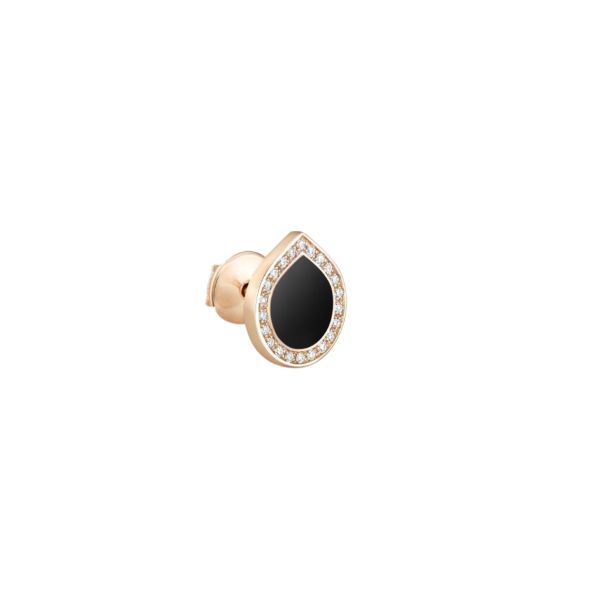 Puce d'oreille Repossi Antifer Pavé en or rose, onyx et diamants