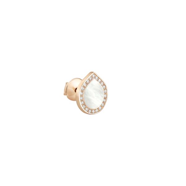 Reposi Antifer Pavé earring in rose gold, white mother-of-pearl and diamonds