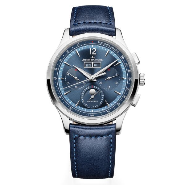 Jaeger-LeCoultre Master Control Chronograph Calendar automatic blue dial leather strap 40 mm
