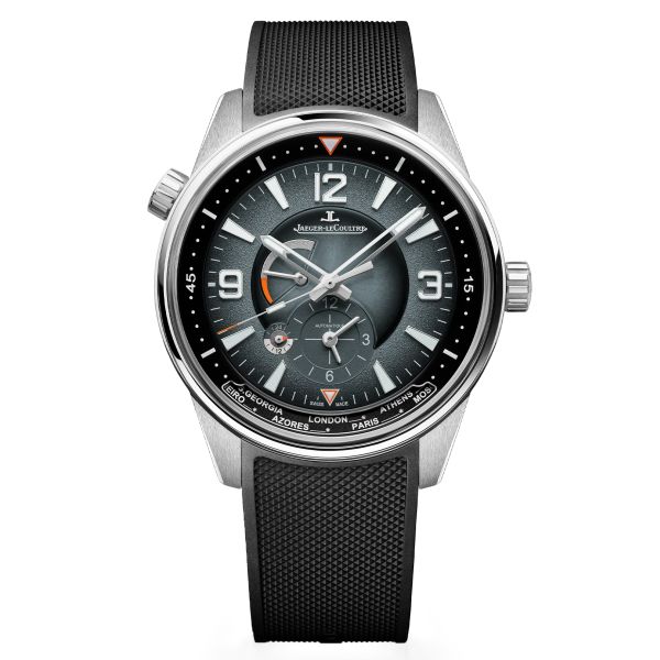 Jaeger-LeCoultre Polaris Geographic automatic grey lacquered dial rubber strap 42 mm