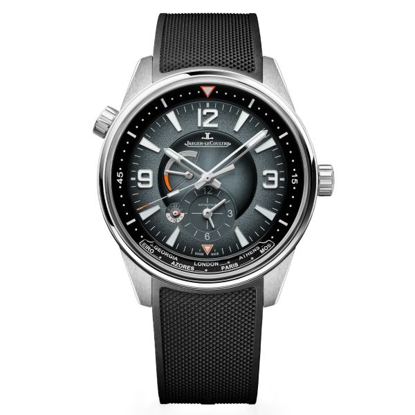 Montre Jaeger-LeCoultre Polaris Geographic automatique cadran laqué gris bracelet caoutchouc 42 mm