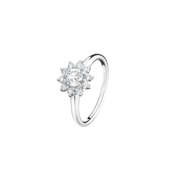 Lepage Marguerite ring in white gold and diamonds