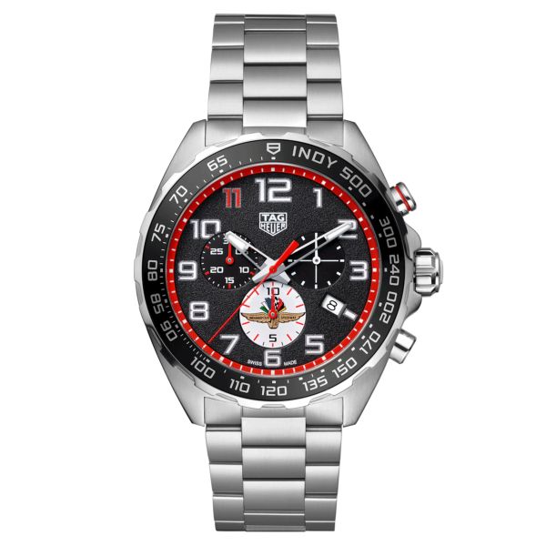 Montre TAG Heuer Formula 1 Chronograph x Indy 500 quartz cadran noir bracelet acier 43 mm CAZ101AW.BA0842