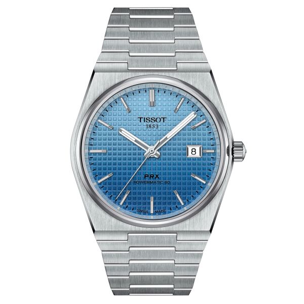 Montre Tissot PRX Powermatic 80 automatique cadran bleu dégradé bracelet acier 40 mm T137.407.11.351.01