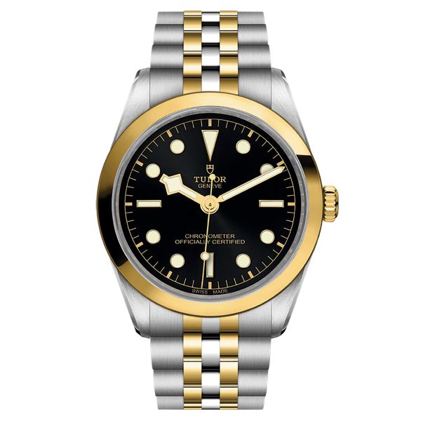 Montre Tudor Black Bay 36 S&G automatique cadran noir bracelet acier et or jaune 36 mm M79643-0001