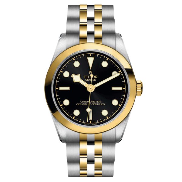 Montre Tudor Black Bay 31 S&G automatique cadran noir braceler acier et or jaune 31 mm M79603-0001