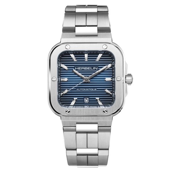 Herbelin Cap Camarat Automatic blue dial steel bracelet 39 x 39 mm