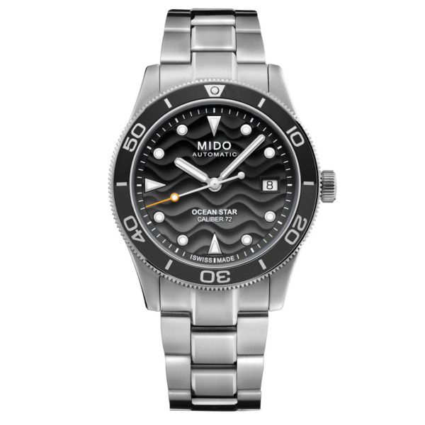 Mido Ocean Star 39 automatic watch gray dial steel bracelet 39 mm