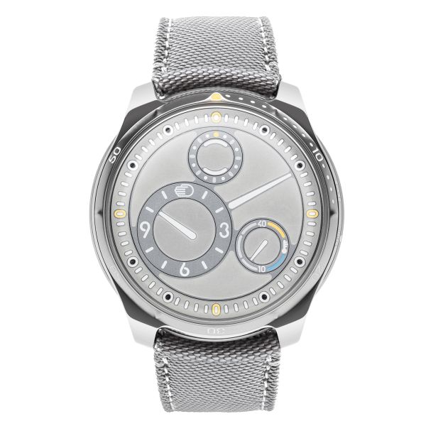 Ressence Type 5 L "Lume" titanium automatic gray textile strap 46 mm