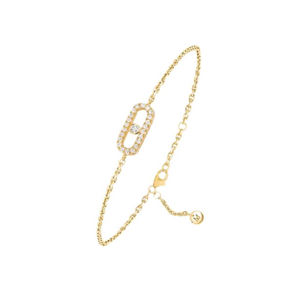 Messika Care(s) Pavé bracelet in yellow gold and diamonds