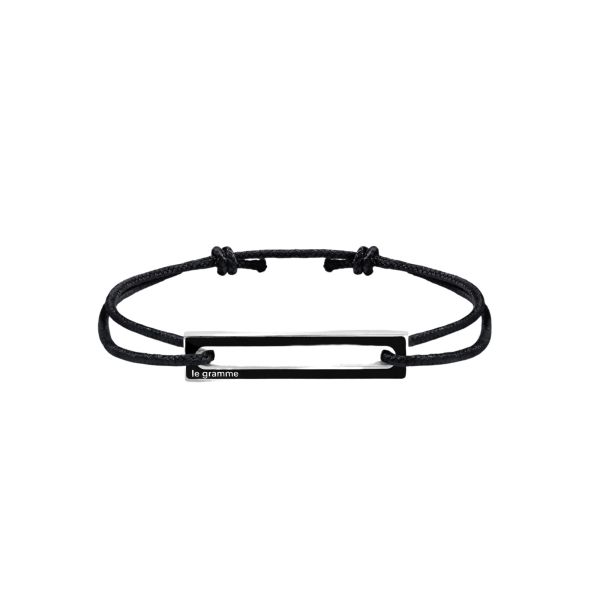 Bracelet Le Gramme Edition Jeux Olympiques Black 1,7 g en argent et laque