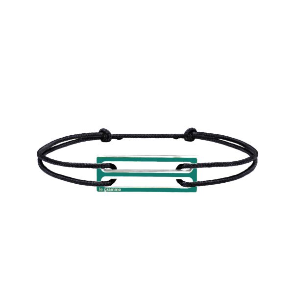 Bracelet Le Gramme Edition Jeux Olympiques Green 2,5 g en argent et laque