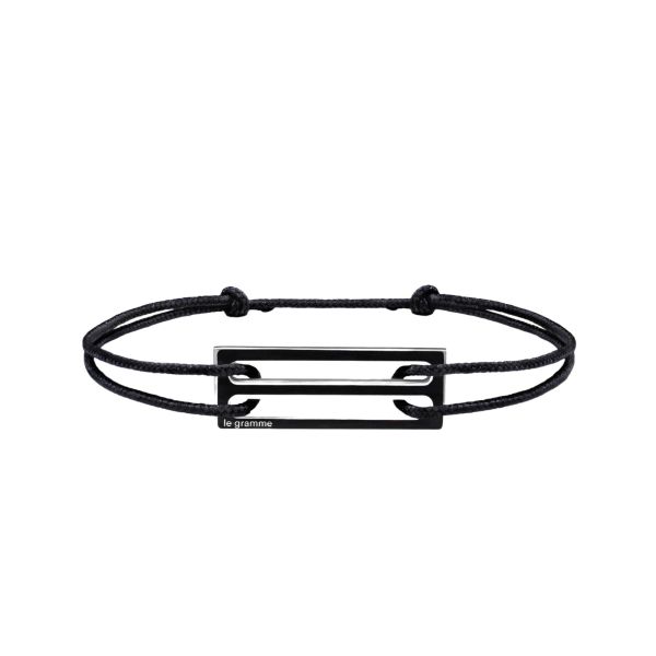 Bracelet Le Gramme Edition Jeux Olympiques Black 2,5 g en argent et laque