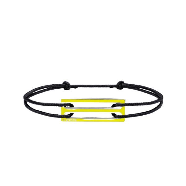 Le Gramme Olympic Games Edition Yellow 2.5 g silver and lacquer bracelet