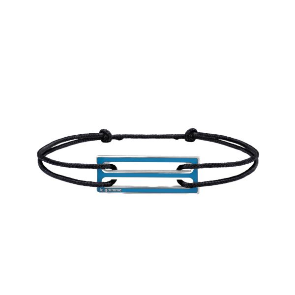 Bracelet Le Gramme Edition Jeux Olympiques Blue 2,5 g en argent et laque