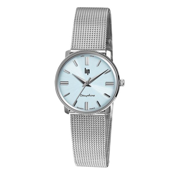 Lip Dauphine quartz sky blue dial steel bracelet 29 mm