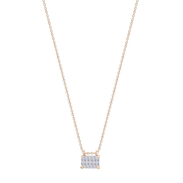 Ginette NY mini Midnight necklace in rose gold and diamonds