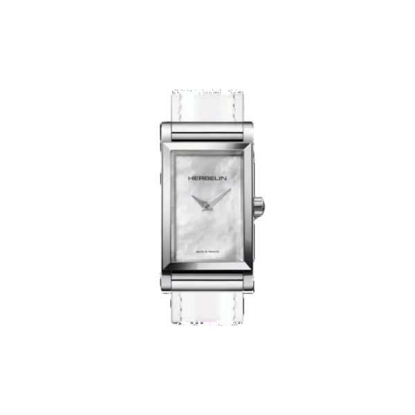 Boîtier Michel Herbelin Antarès Rectangle quartz cadran nacre 27 x 19 mm