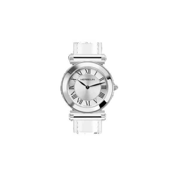 Boîtier Herbelin Antarès Rond quartz cadran argenté 29 mm