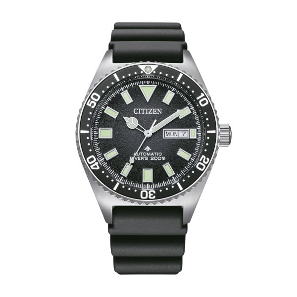 Montre Citizen Promaster Marine automatique cadran noir bracelet caoutchouc 41 mm