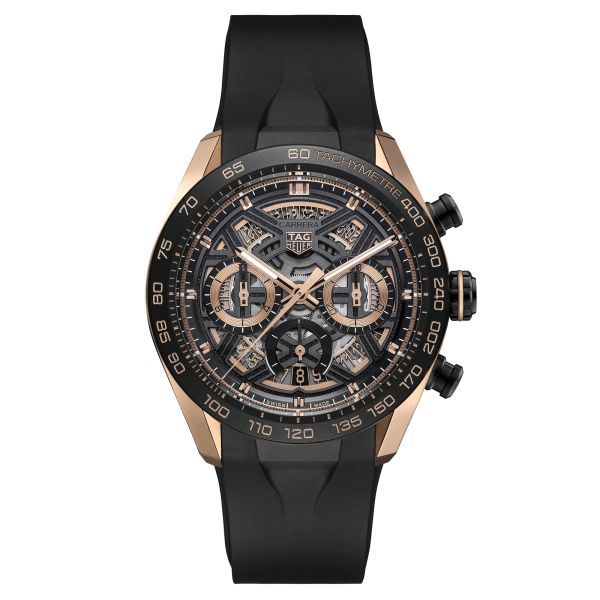 Montre TAG Heuer Carrera Chronographe Extreme Sport Or Rose automatique squelette  44 mm CBU2050.FT6273