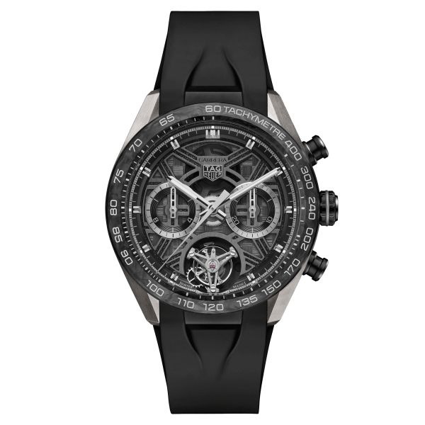 Montre TAG Heuer Carrera Chronographe Tourbillon Extreme Sport automatique squelette 44 mm CBU5080.FT6272