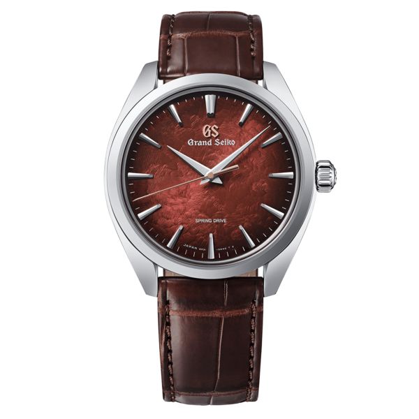 Grand Seiko Elegance "Karasawa" Spring Drive red dial leather strap 38,5 mm