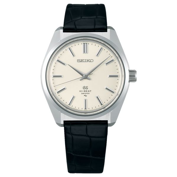 Grand Seiko Heritage Re-creation 45GS - 1968 mechanical Hi-Beat white dial leather strap 38,8 mm