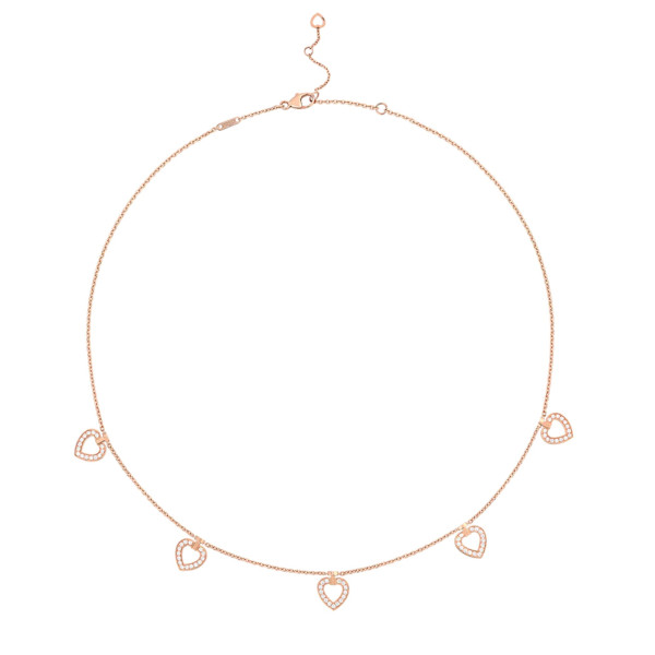 Fred Pretty Woman Multihearts reversible necklace in rose gold and diamonds