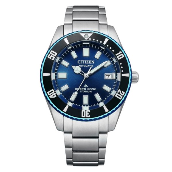 Citizen Promaster Marine Fujitsubo Super Titanium automatic blue dial titanium bracelet 41 mm