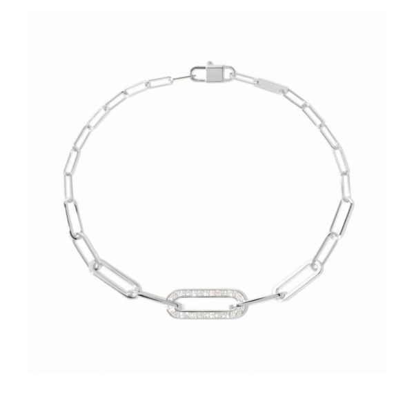 dinh van Maillon bracelet in white gold and diamonds