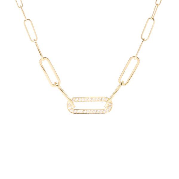 Collier dinh van Maillon Petit Modèle en or jaune et diamants