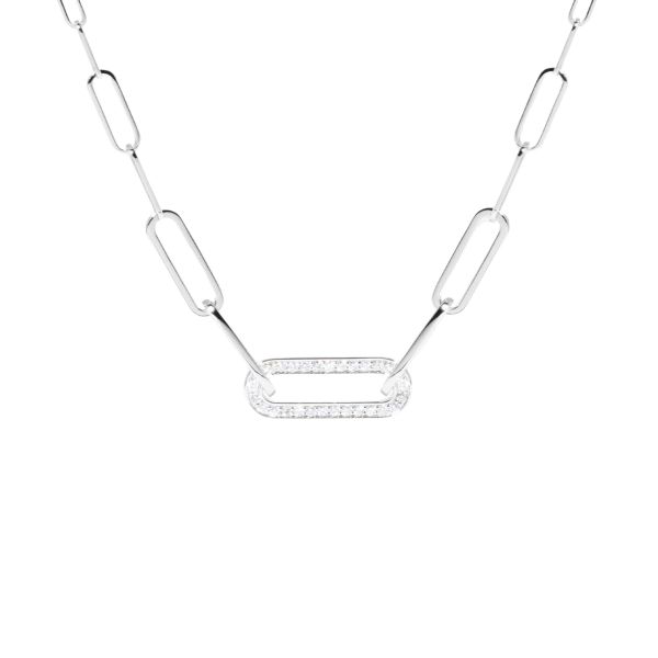 Collier dinh van Maillon Petit Modèle en or blanc et diamants